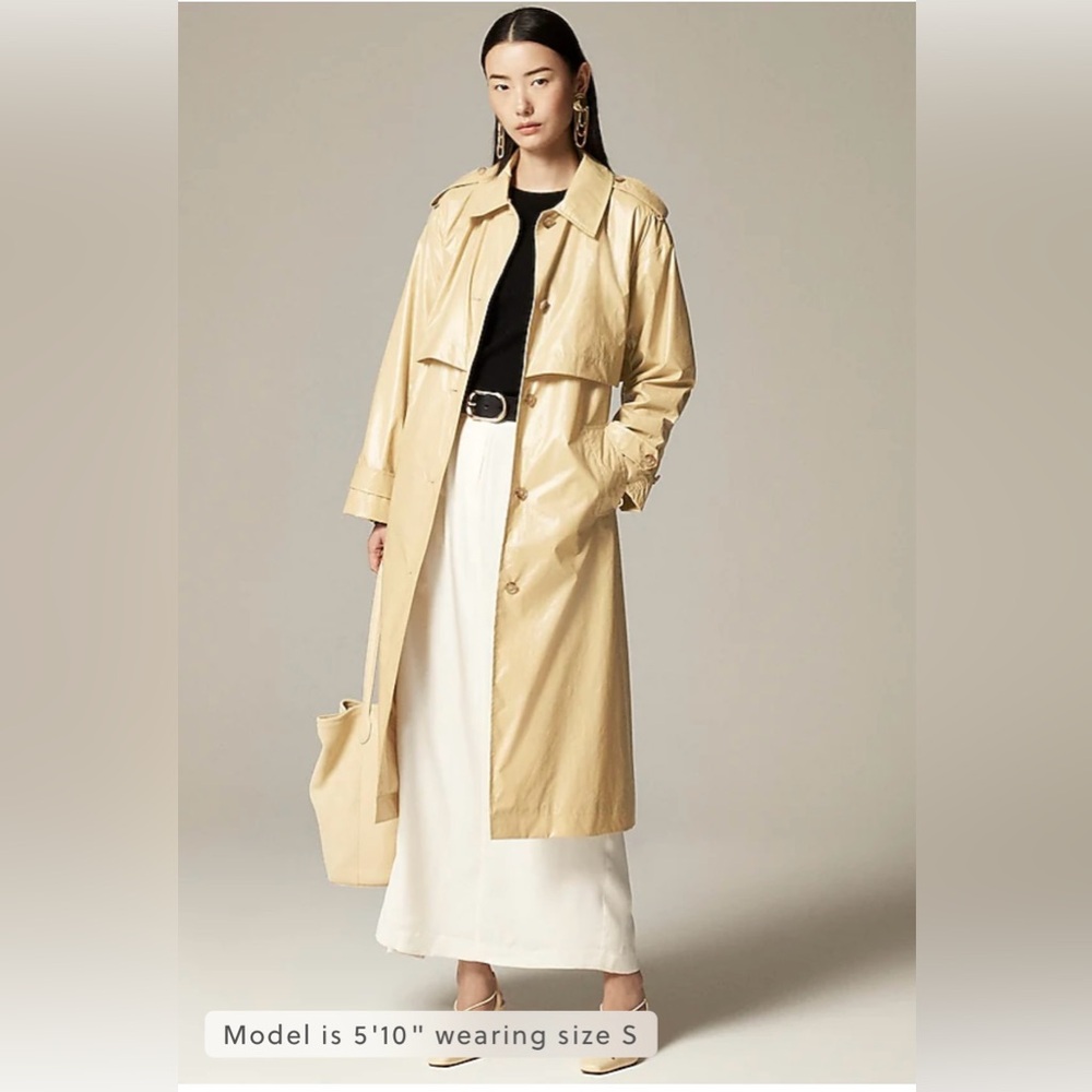 J. Crew Rain or Shine Trench Coat Khaki Size Medium NWT - Picture 2 of 11